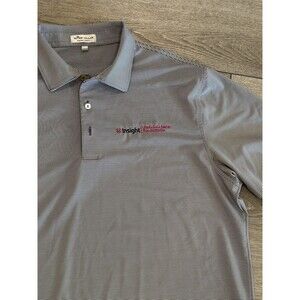 Peter Millar Summer Comfort Polo Large Black Striped Golf Preppy Casual